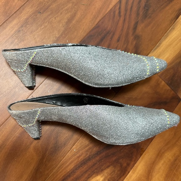 Christian Siriano Sparkly silver mules Size 11 - Picture 6 of 8